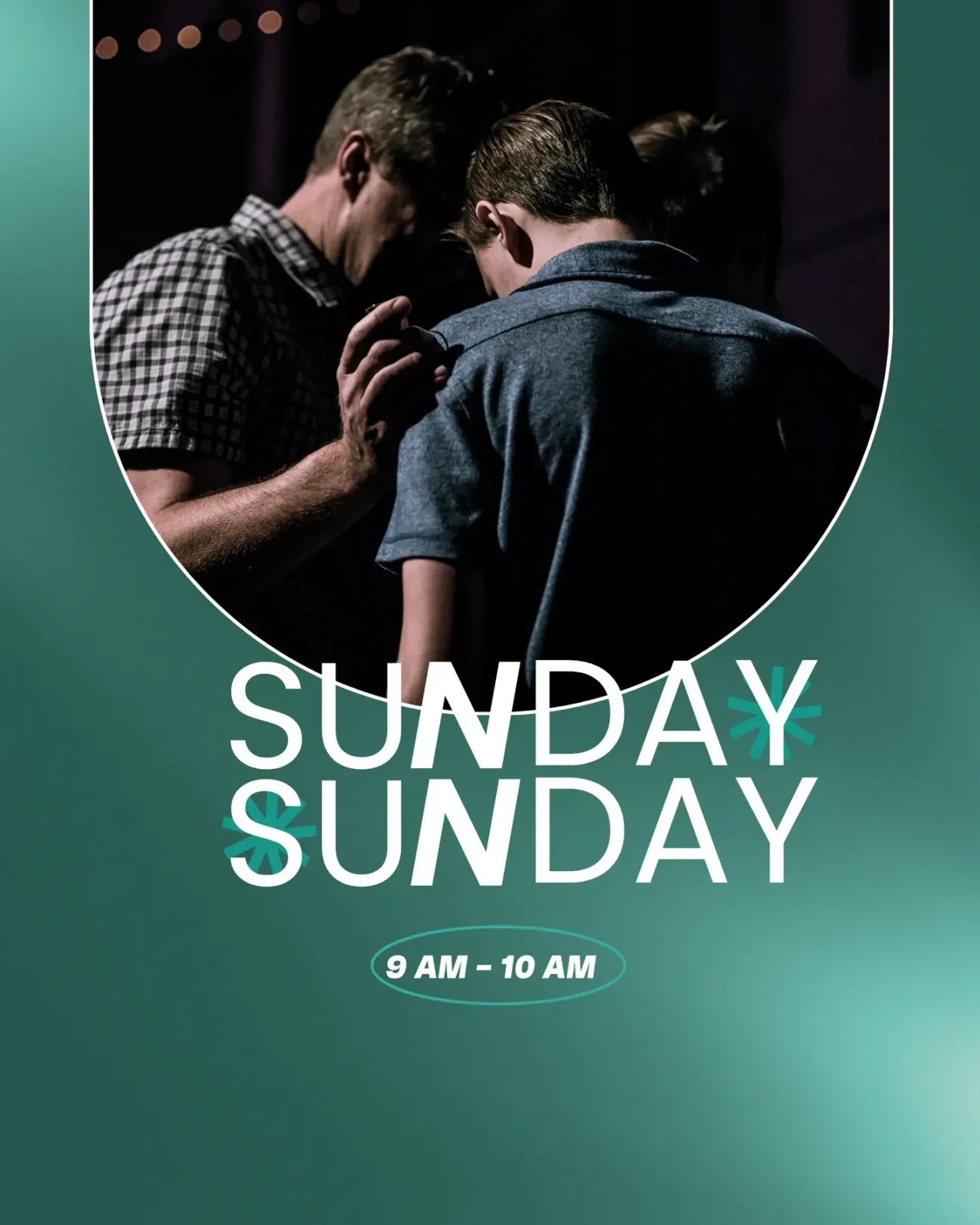 Praying together on a Sunday morning